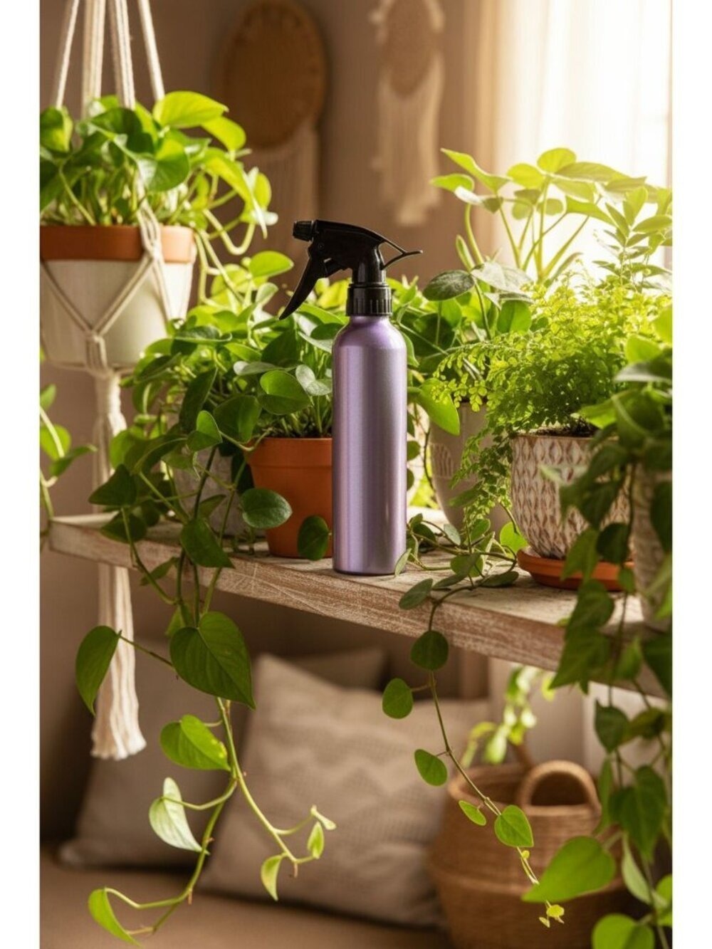Purple Lavender Refillable Aluminum Spray Mister Pump Bottles 2 Pack Plant Beaut - Picture 5 of 9